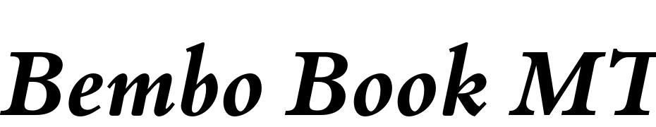 Bembo Book MT Pro Bold Italic Font Download Free